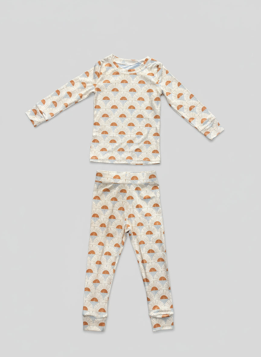 Milk Protein Long Sleeve Pajamas in Sunrise