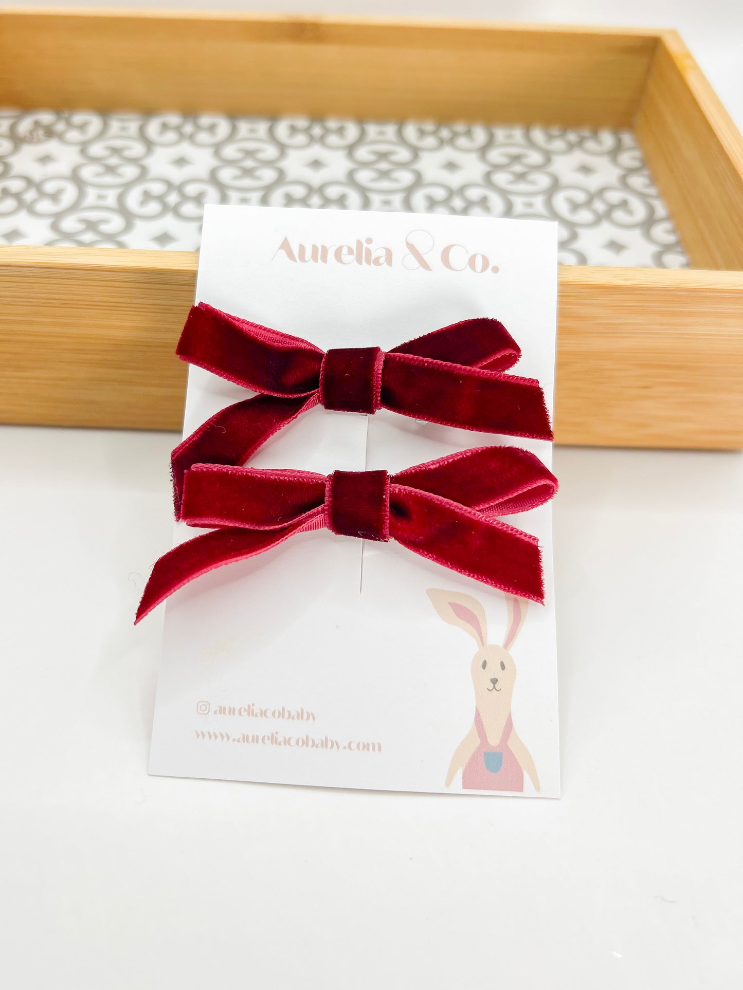 Skinny Velvet Bows