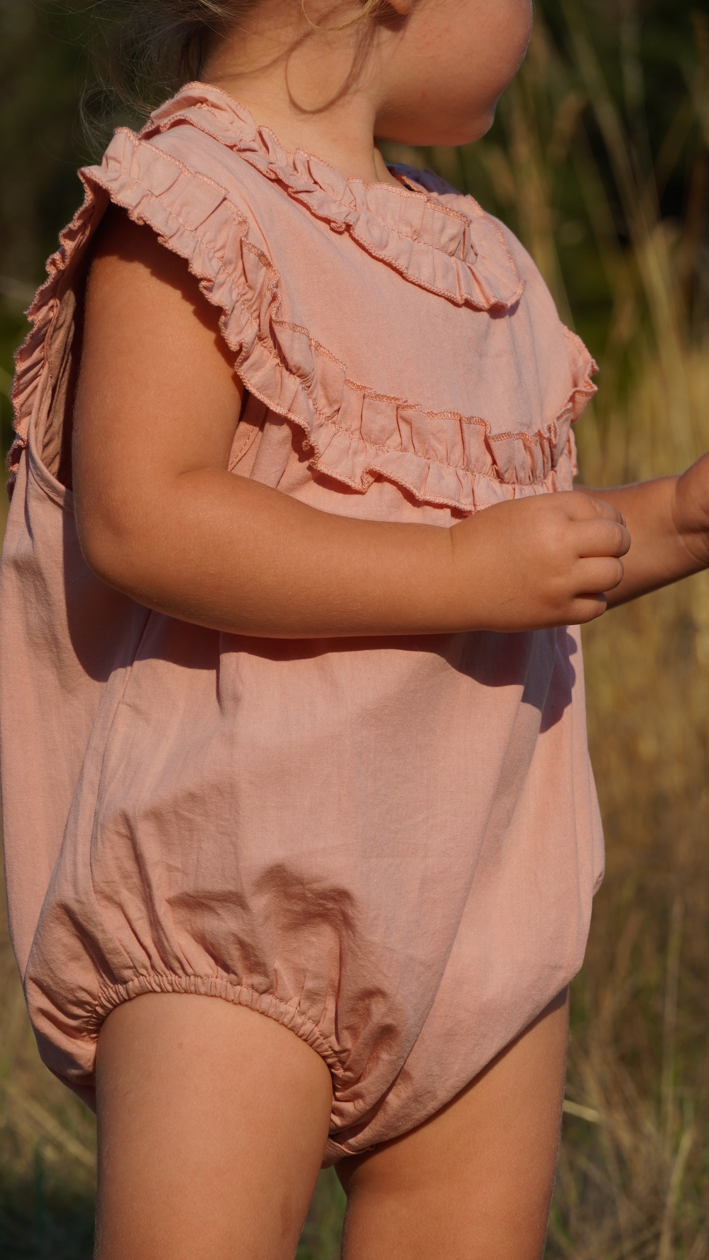 Pink Ruffle Romper/Dress