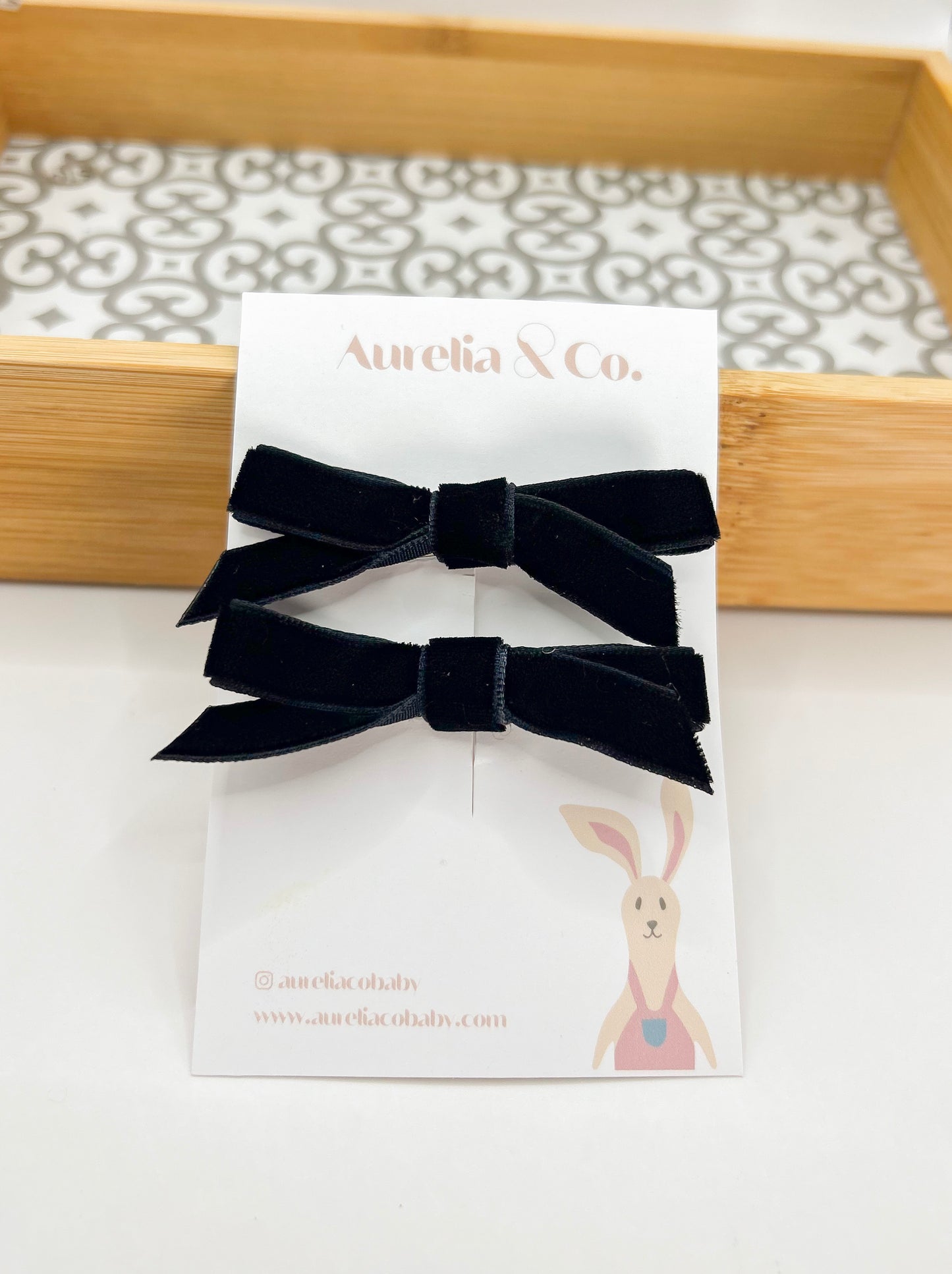 Skinny Velvet Bows