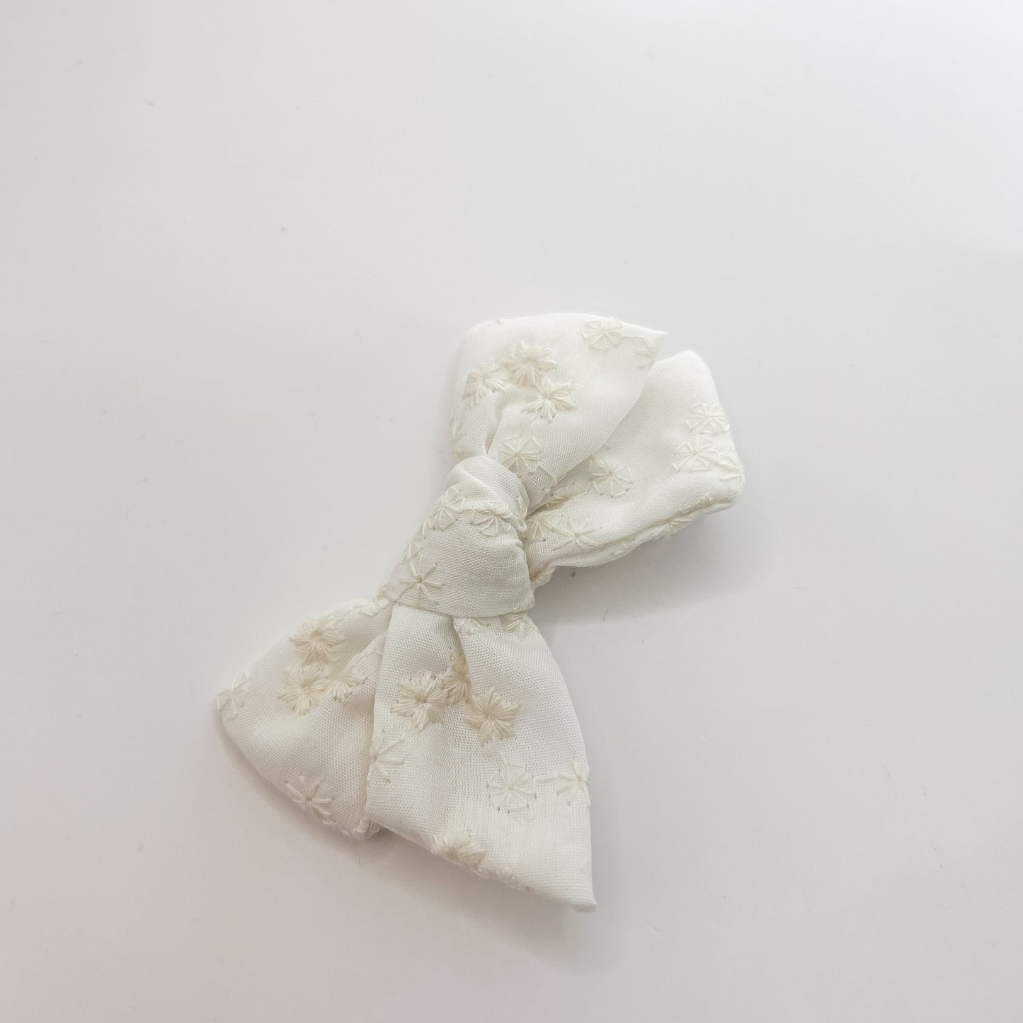 Embroidered Ditsy Flower Bow