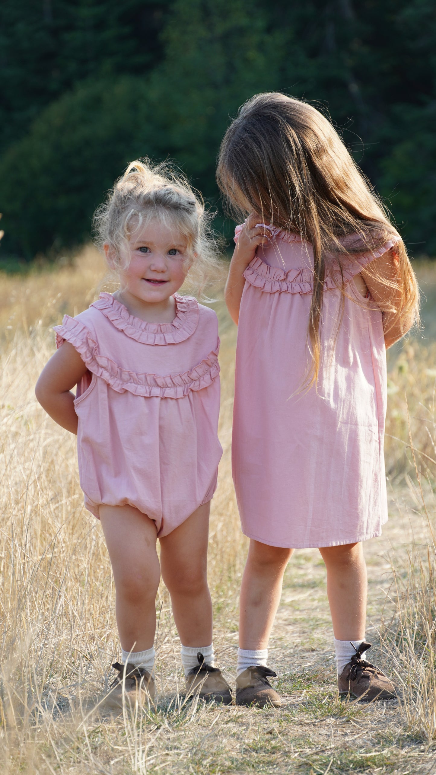 Pink Ruffle Romper/Dress