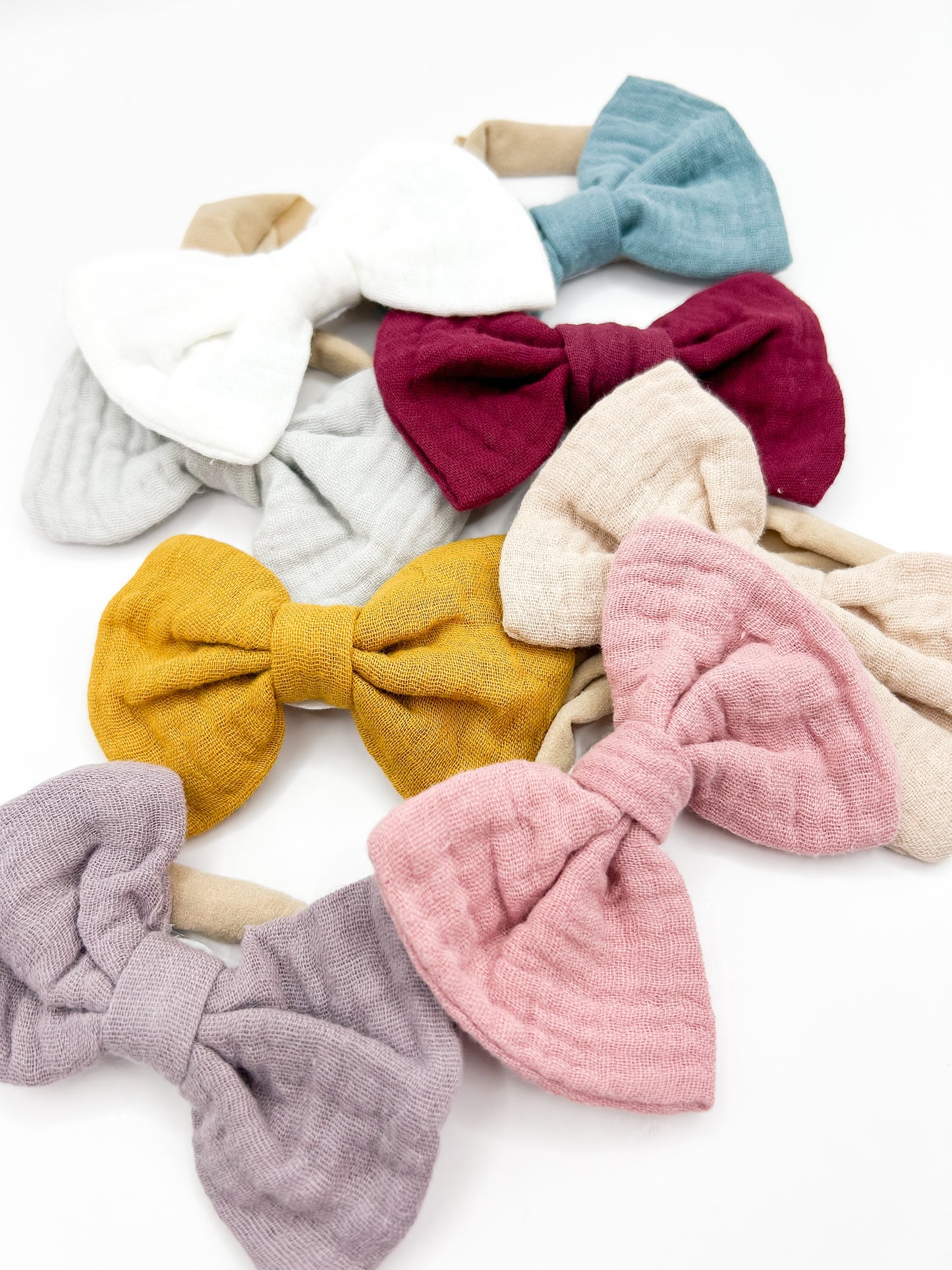 Muslin Bow Headbands