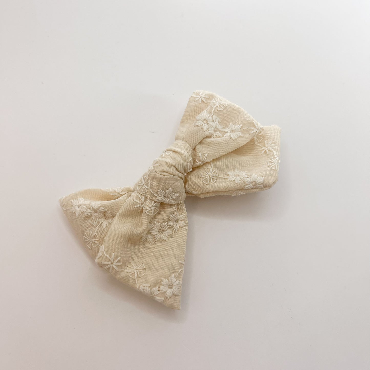 Embroidered Ditsy Flower Bow