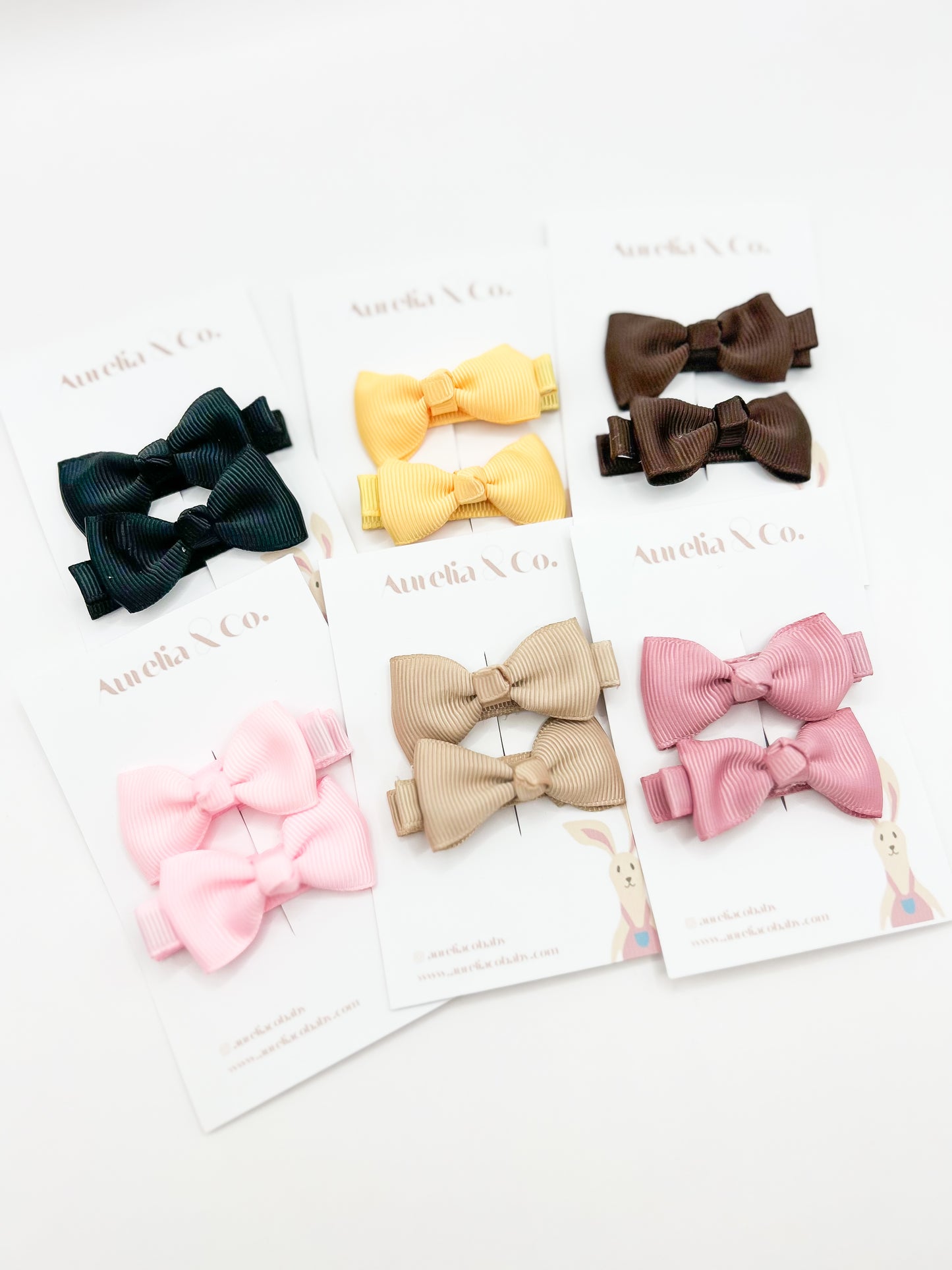 Lined Bow Clips