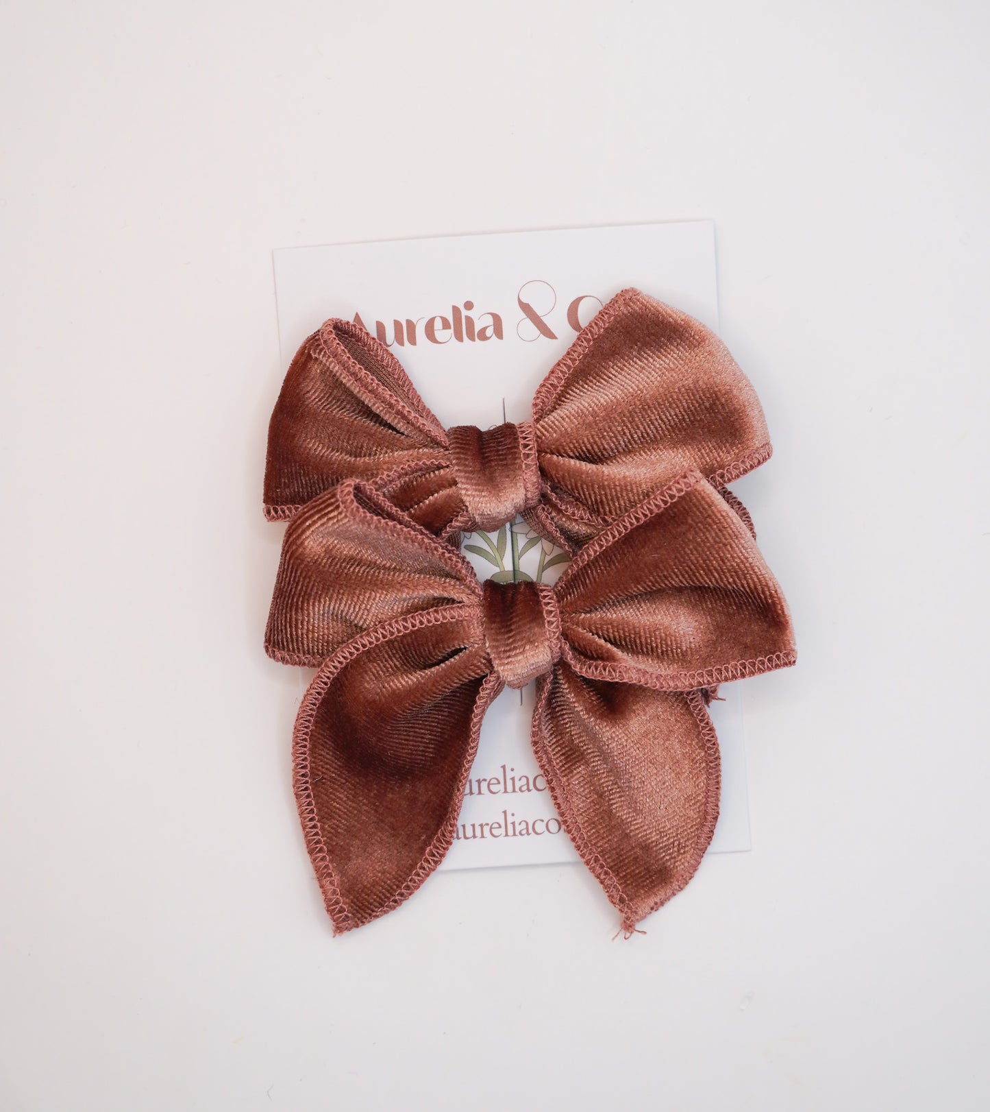 Luxe Velvet Fable Hair Bows Neutral