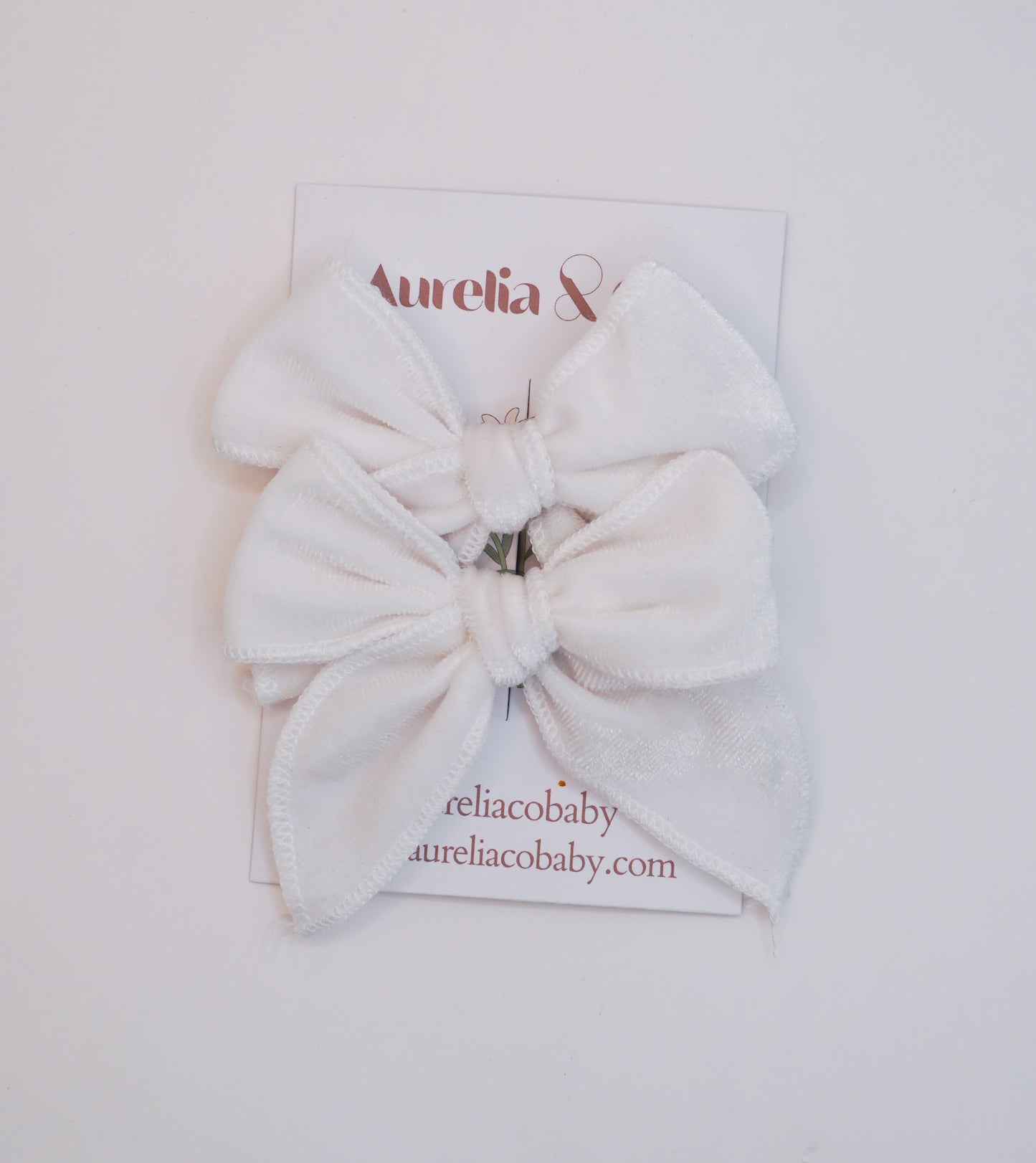Luxe Velvet Fable Hair Bows Neutral