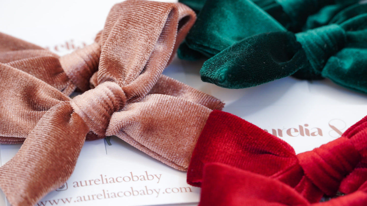Luxe Velvet Pigtail Hair Bows