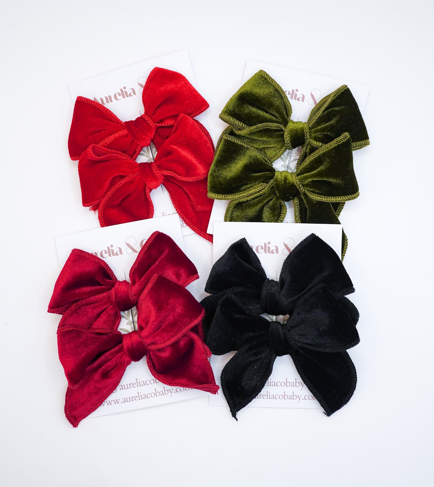Luxe Velvet Fable Hair Bows Holiday