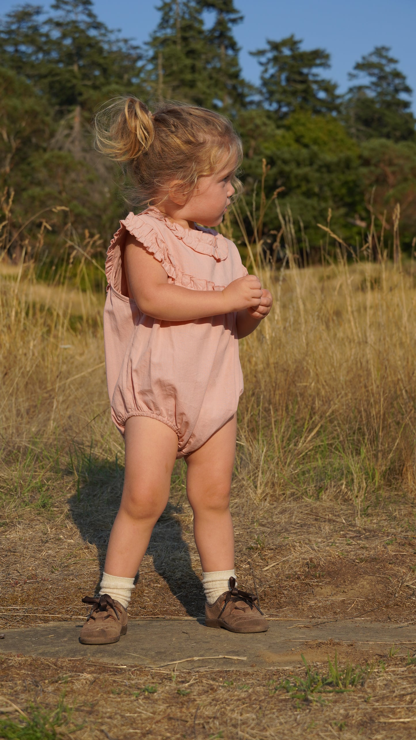 Pink Ruffle Romper/Dress