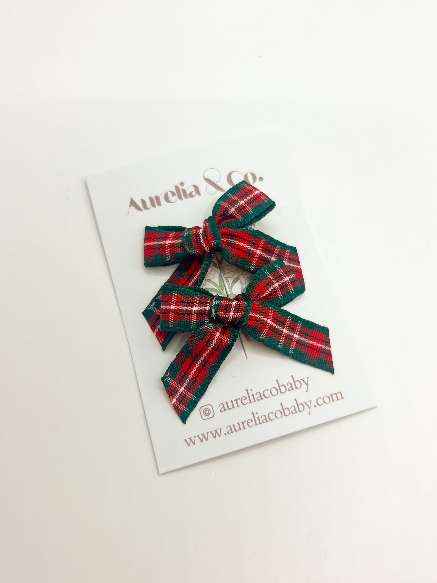 Baby & Children's Mini Plaid Bows Christmas 2025