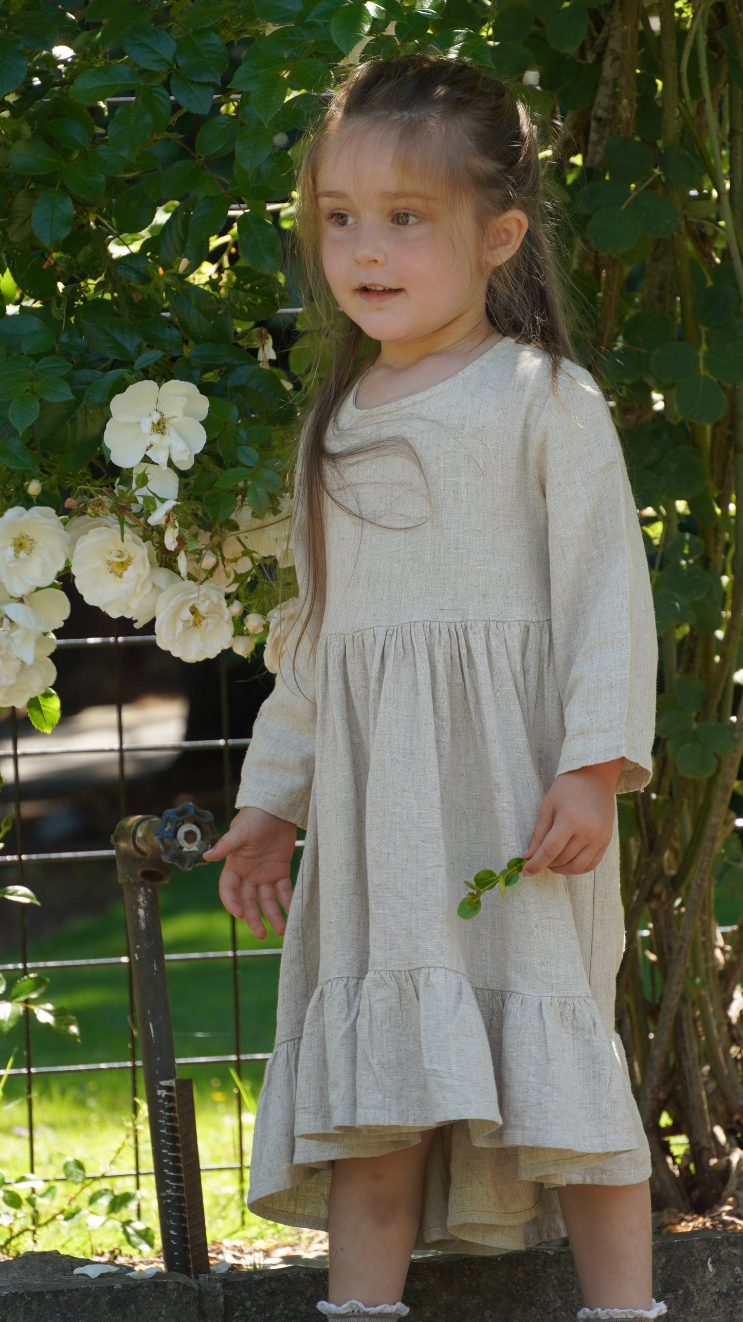 Long Sleeve Linen Dress