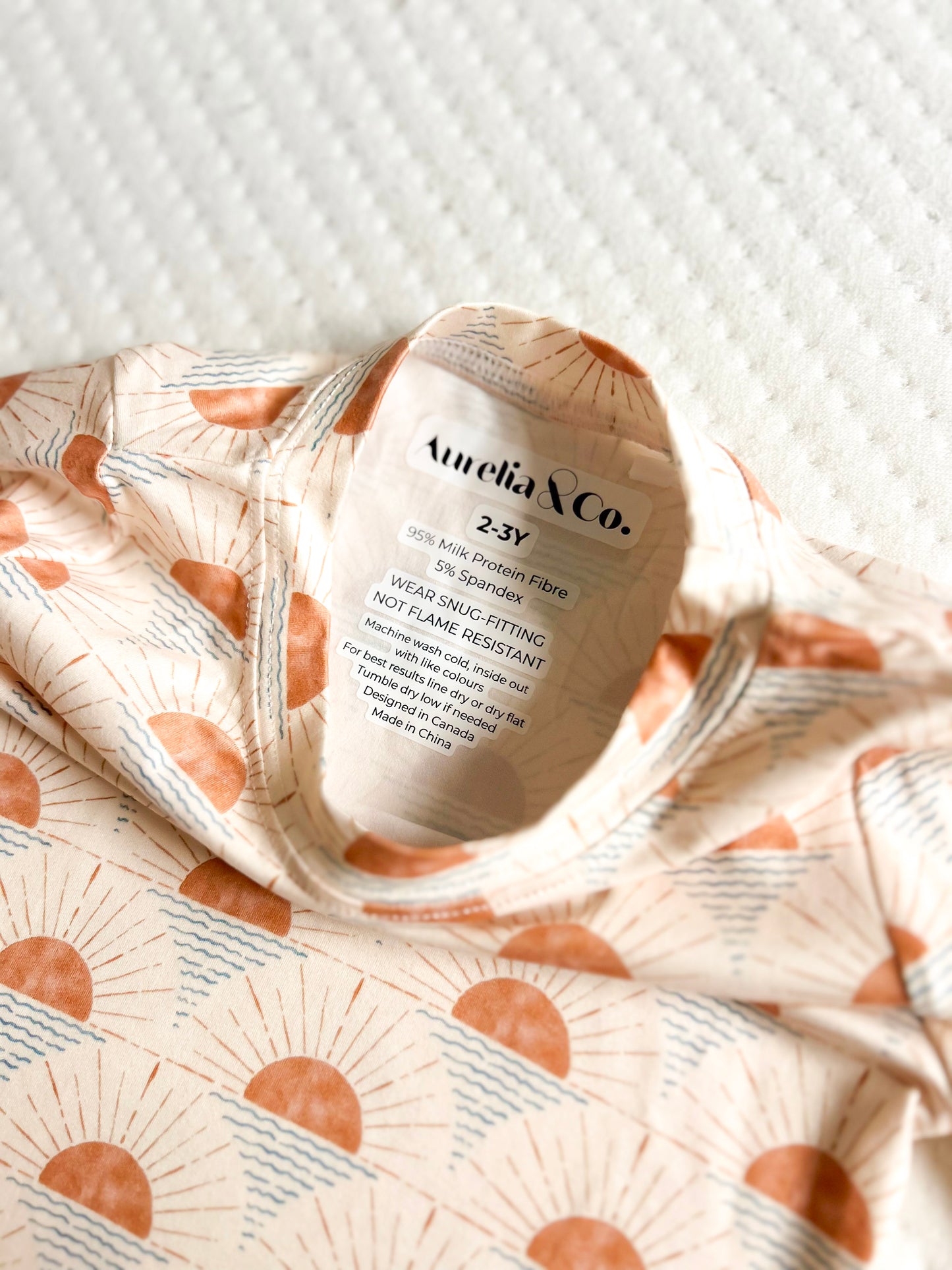 Milk Protein Long Sleeve Pajamas in Sunrise