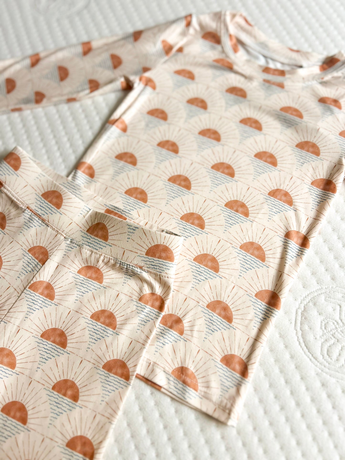 Milk Protein Long Sleeve Pajamas in Sunrise