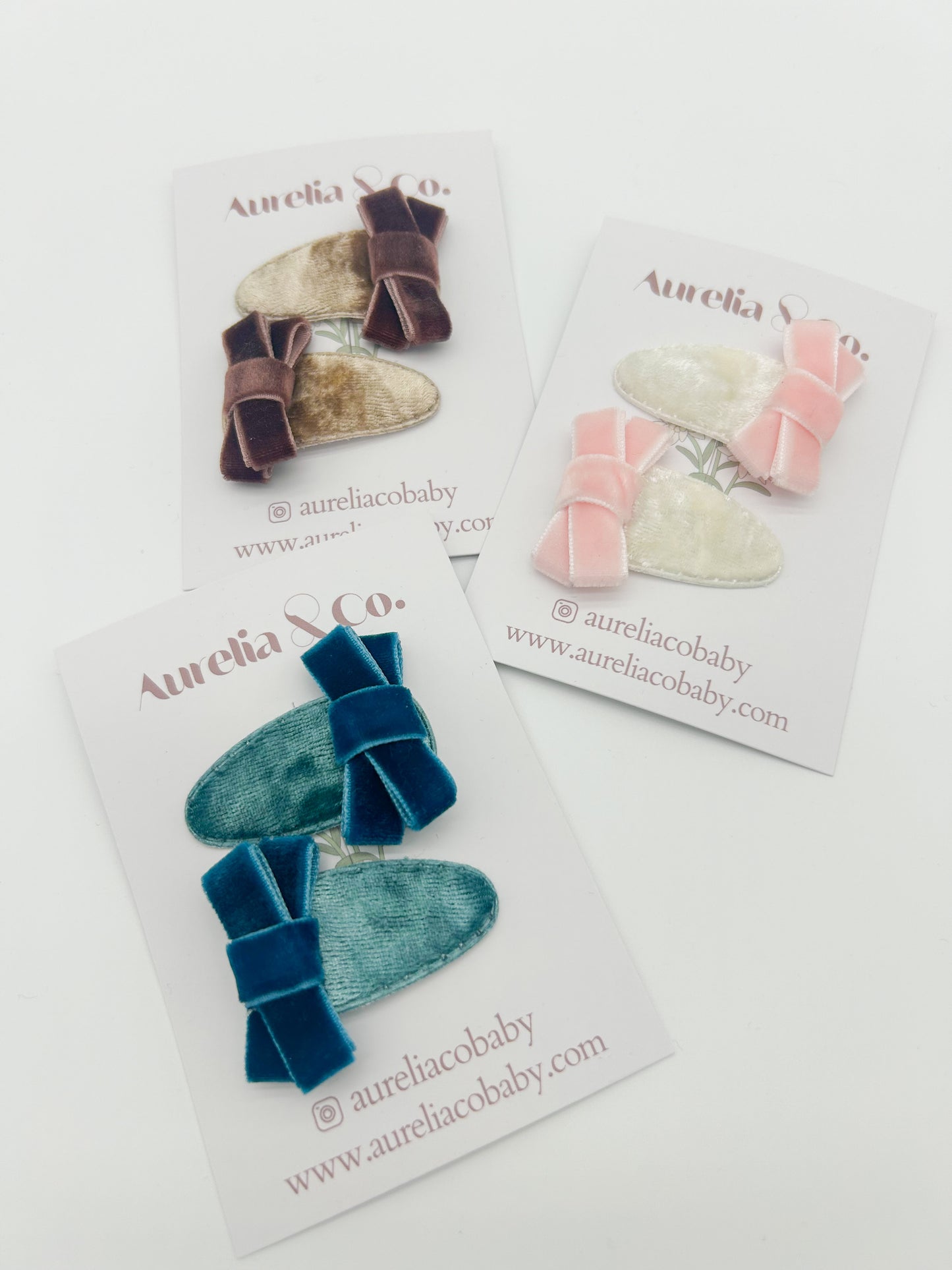 Velvet Mini Barrettes