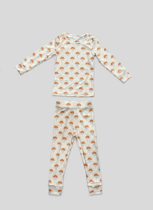 Milk Protein Long Sleeve Pajamas in Sunrise