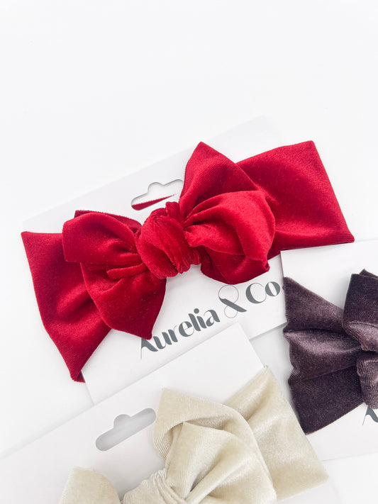 Baby Valentines Velvet Wide Headband
