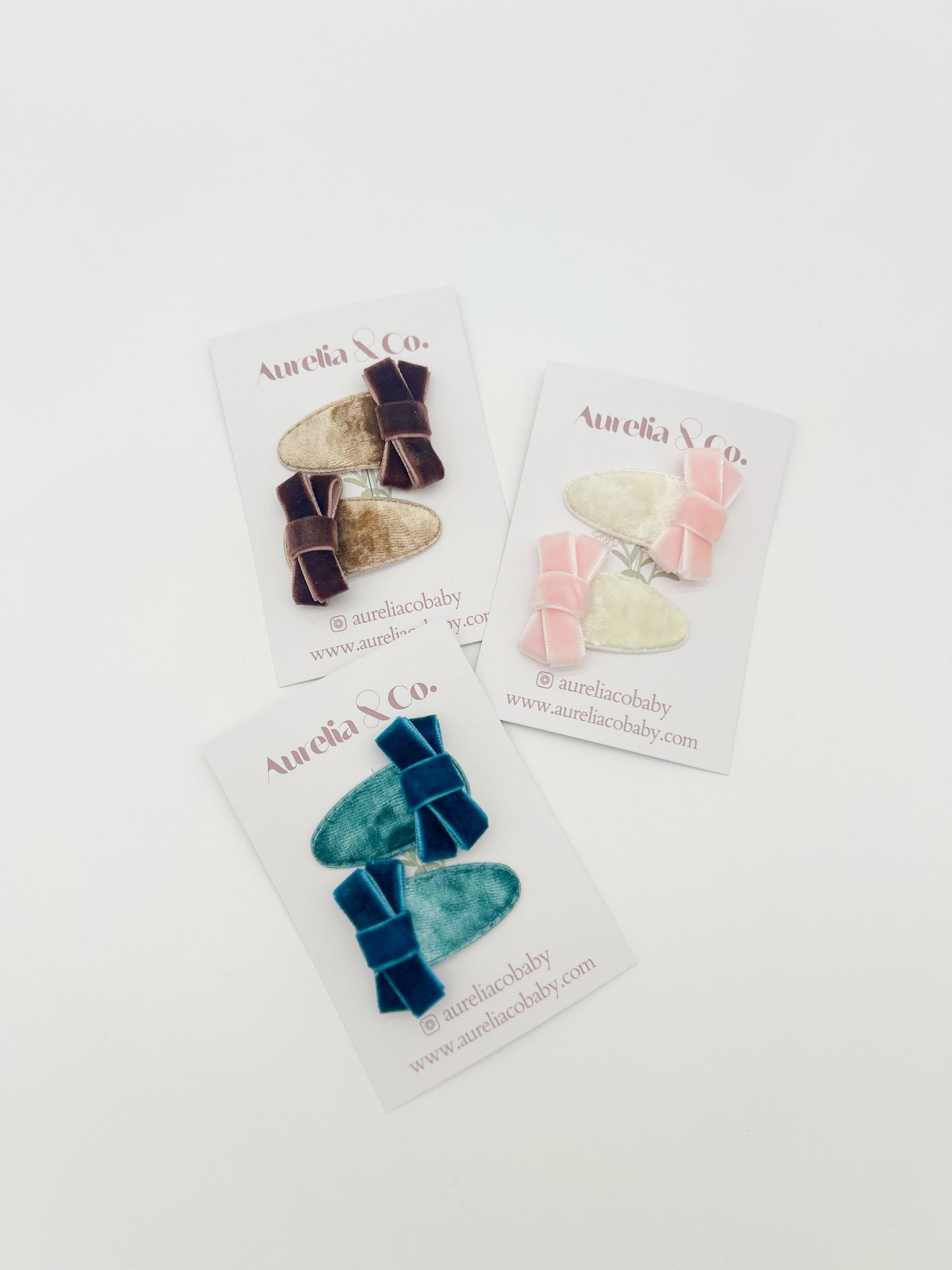 Velvet Mini Barrettes