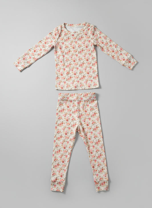 Milk Protein Long Sleeve Pajamas in Ditsy Floral
