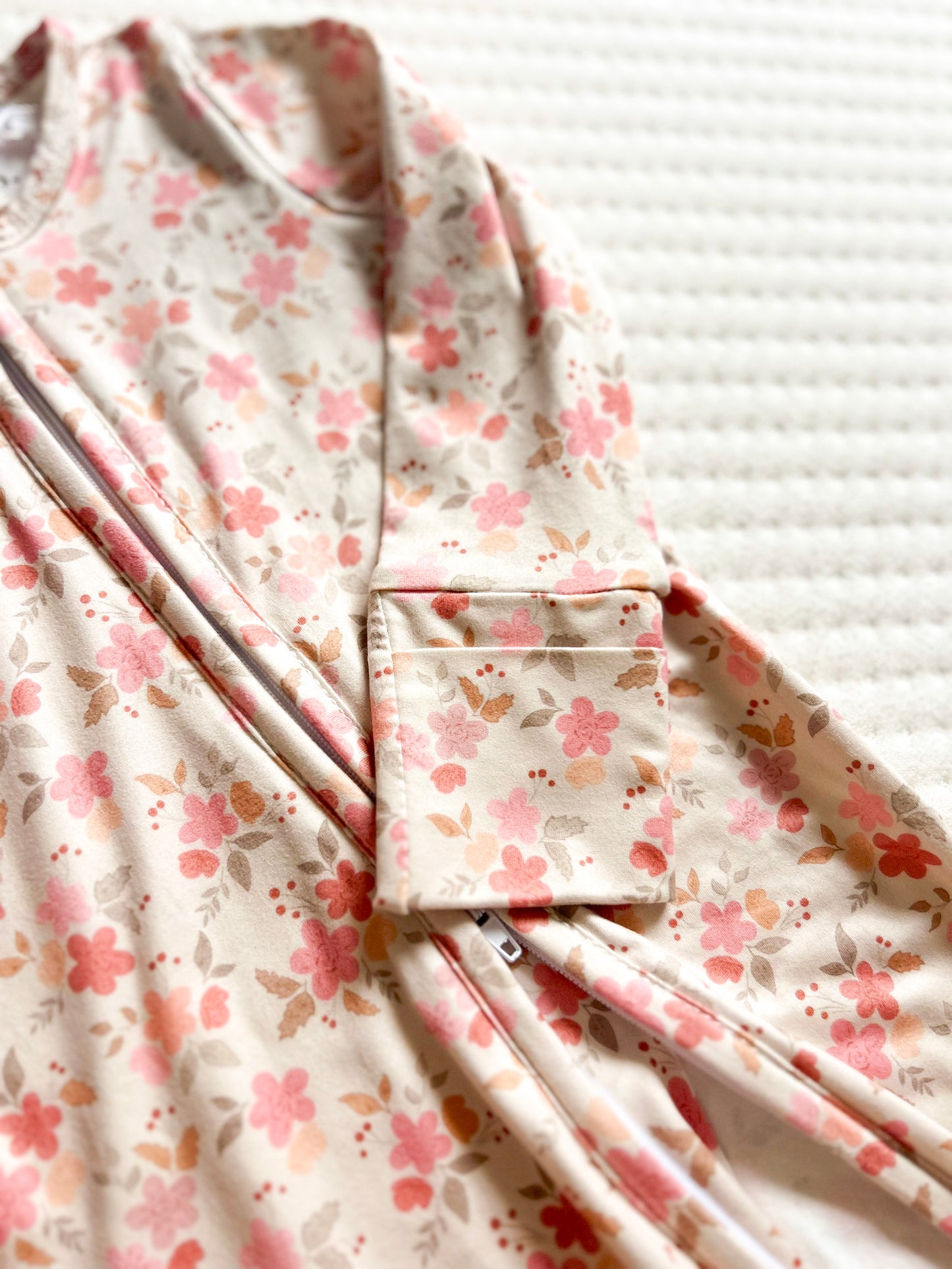 Milk Protein Zip Romper in Ditsy Floral