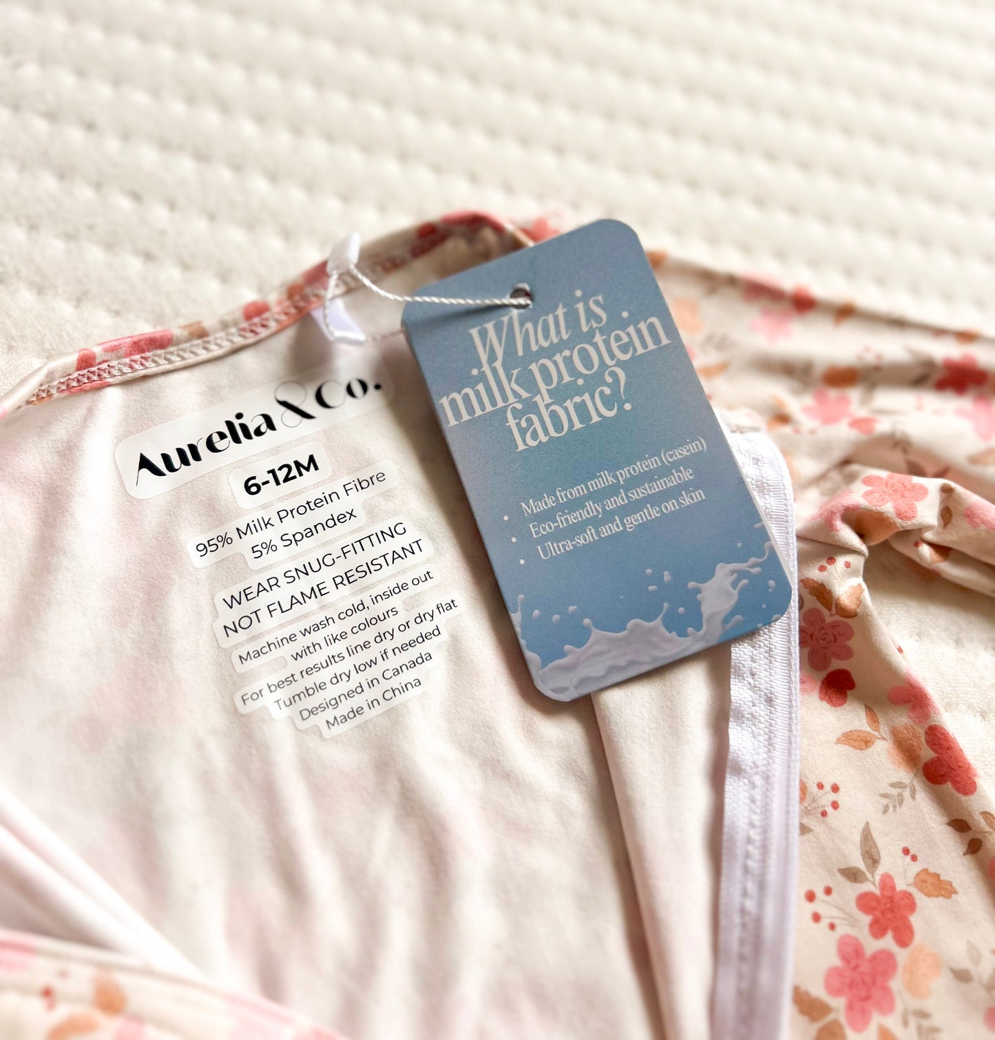 Milk Protein Zip Romper in Ditsy Floral