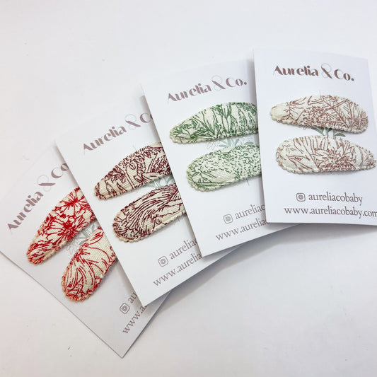 Tropic Floral Hair Barrettes