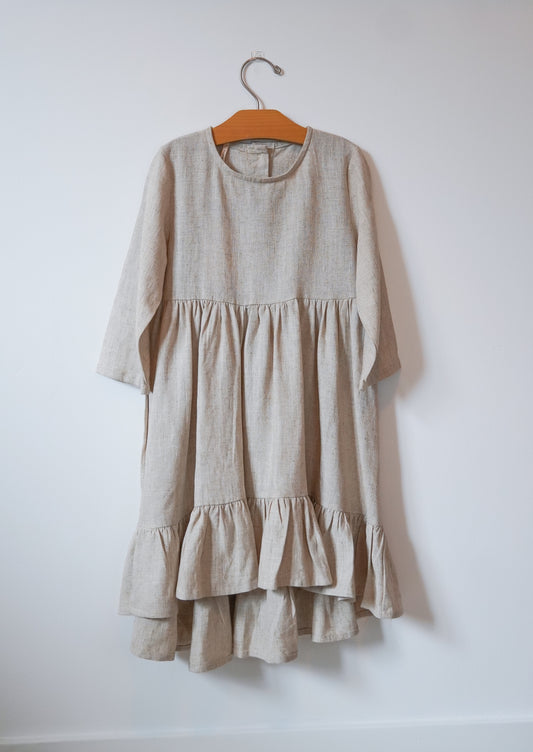 Long Sleeve Linen Dress