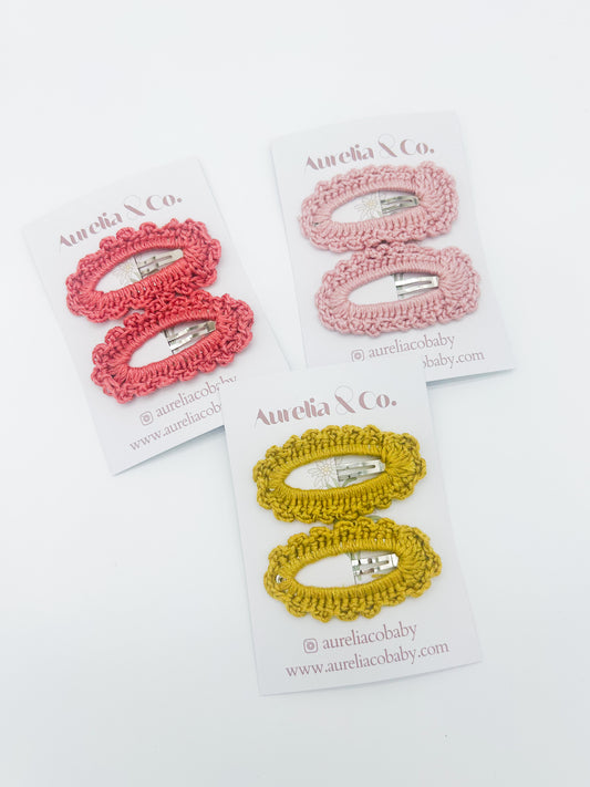 Crochet Peekaboo Hair Barrettes