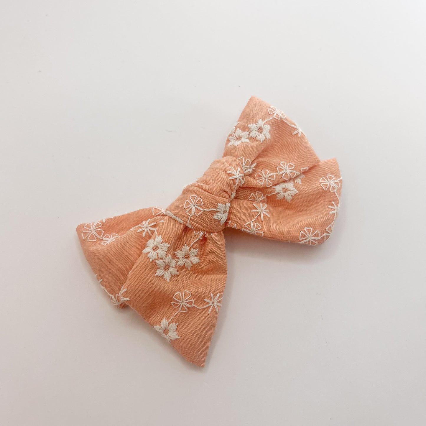 Embroidered Ditsy Flower Bow