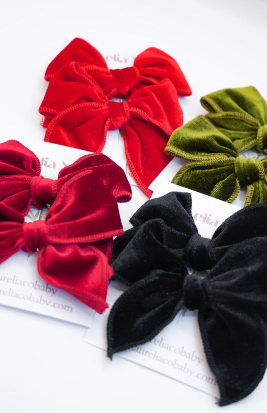 Luxe Velvet Fable Hair Bows Holiday