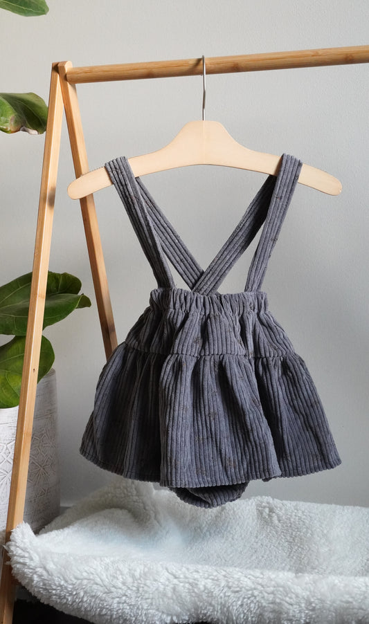 Cord Overall Skirt