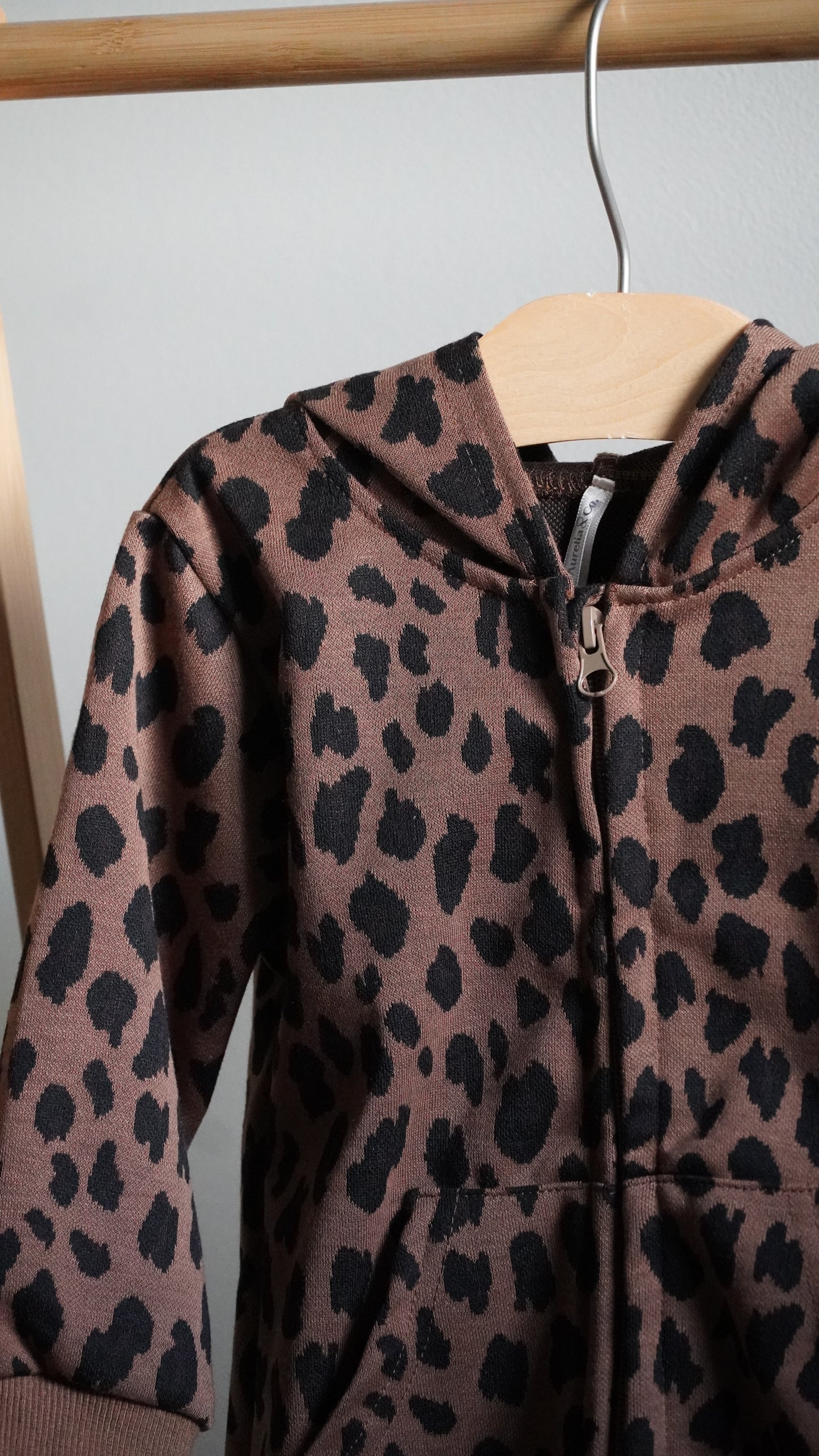 Leopard Print Zip Romper
