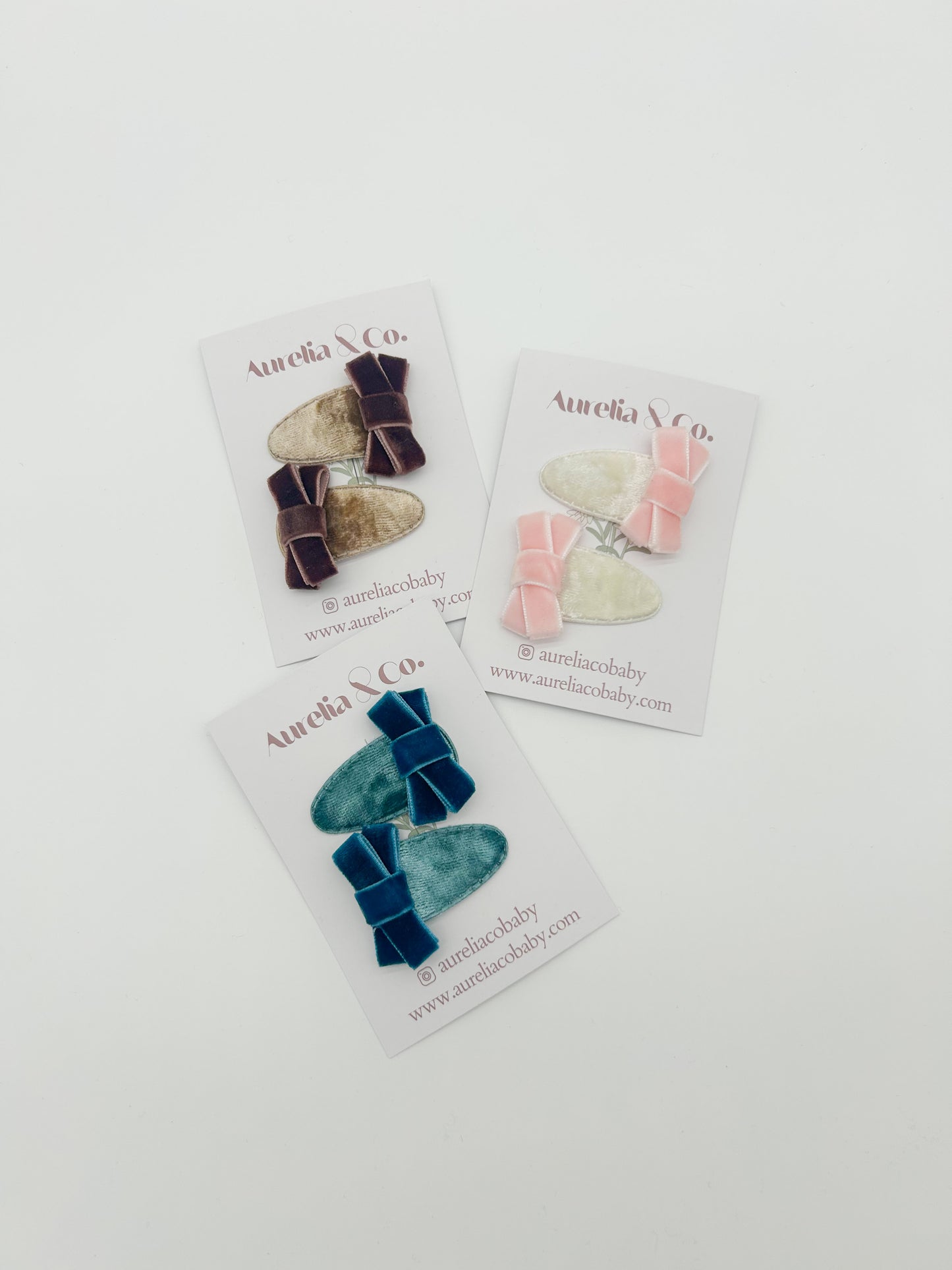 Velvet Mini Barrettes